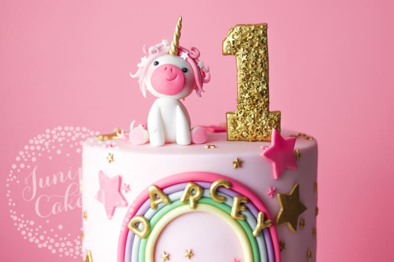 Pretty in pink unicorn cake by Juniper Cakery