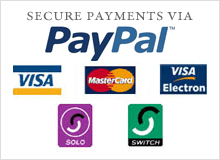 Secure card payments via Paypal