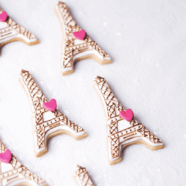 Eiffel Tower cookies by Juniper Cakery