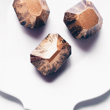 Dark chocolate jewels by Juniper Cakery